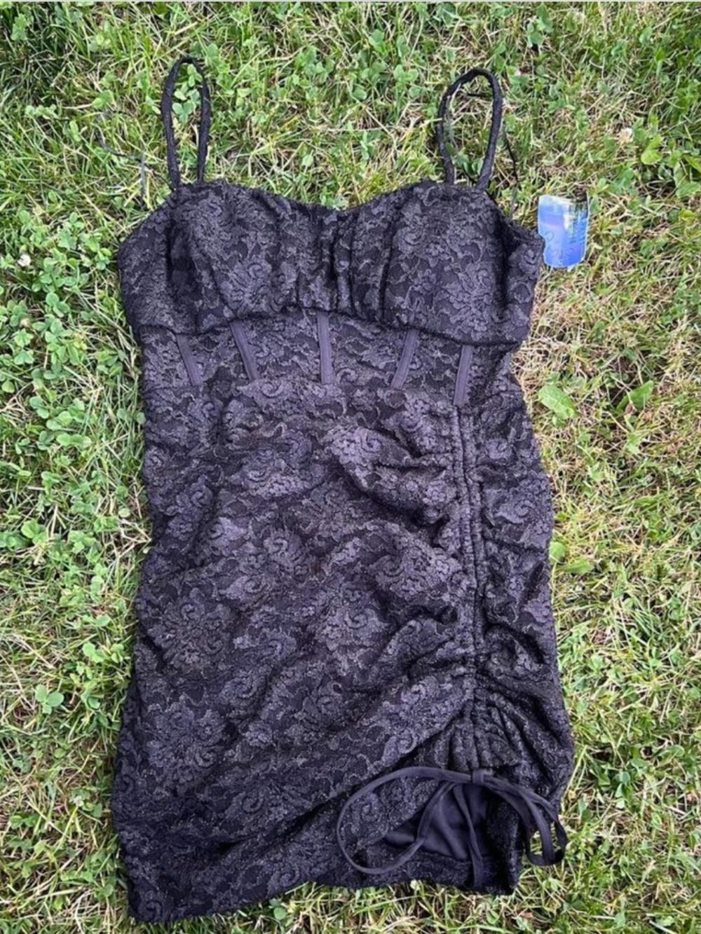 Black Lace Bodycon Mini Dress